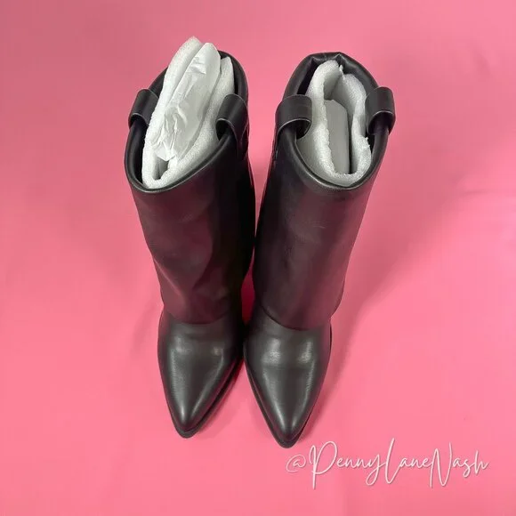 Steve Madden Lark Black Pointed Toe Ankle Booties Size 7.5M NEW - Picture 6 of 14